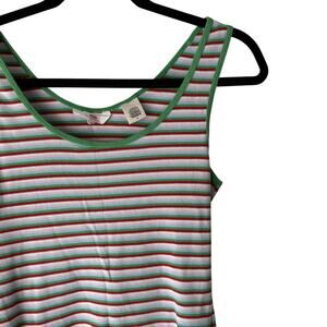 Levis Tank Top Y2k Medium Multicolor Striped Sleeveless Casual Ribbed School